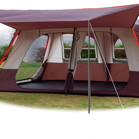 Extra Large Tent 12 Person(A),Awning Family Cabin Tents,2 Rooms,3 Doors and 3 Windows with Mesh,Straight Wall,Waterproof,Double Layer,Big Tent for Outdoor,Picnic,Camping,Family Gathering。